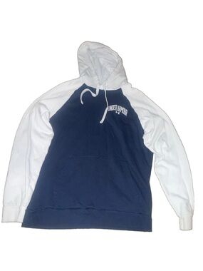 LG Navy and White Raglan Pullover Hoodie